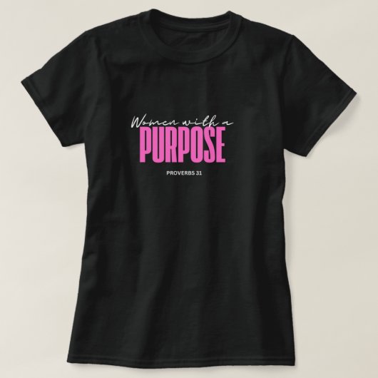 目的を持つ女性 Tシャツ (デザイン正面)