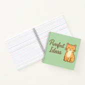 目的アイディアカラフル- Cute Cat Notebookカバー ノートブック (内部)