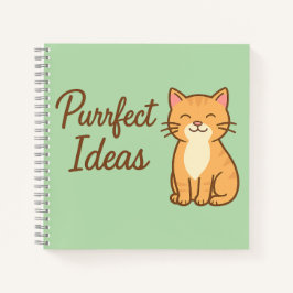 目的アイディアカラフル- Cute Cat Notebookカバー ノートブック