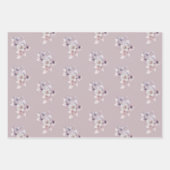 目的エレガント数々のフローラ ラッピングペーパーシート (正面3)