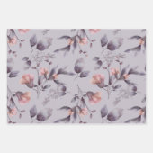 目的エレガント数々のフローラ ラッピングペーパーシート (正面)