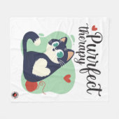 目的セラピー フリースブランケット (正面(横))