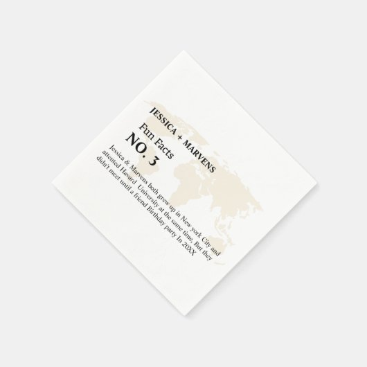 目的地おもしろい結婚ファクトの,リハーサルのディナー スタンダードカクテルナプキン (角)