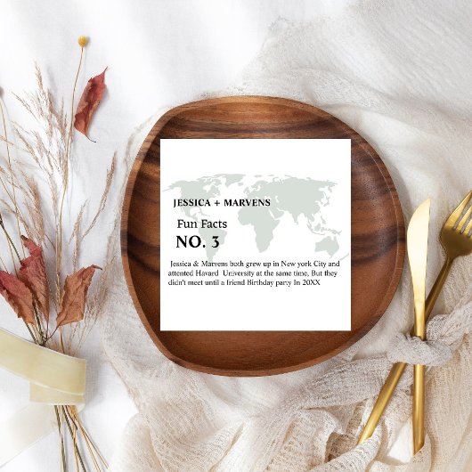 目的地おもしろい結婚ファクトの，リハーサルのディナー スタンダードカクテルナプキン