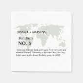 目的地おもしろい結婚ファクトの，リハーサルのディナー スタンダードカクテルナプキン (正面)