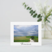 目的地に向かう曲線道路トスカーナ葉書 ポストカード (スタンド正面)