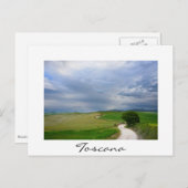 目的地に向かう曲線道路トスカーナ葉書 ポストカード (正面/裏面)