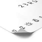 目的地のウェディングスーツケース歓迎ポスター ポスター (角)