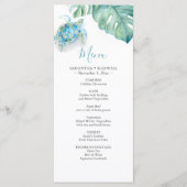 目的地のウェディングデコールメニュー熱帯 メニュー (正面)