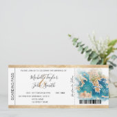 目的地のウェディングボーディングパスギリシャ 招待状 (スタンド正面)