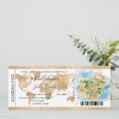 目的地のウェディングボーディングパススペイン 招待状 (スタンド正面)