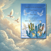 目的地の世界地図の結婚の招待