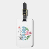 目的地の夏連絡詳細 ラゲッジタグ (正面縦)