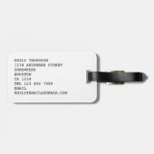 目的地の夏連絡詳細 ラゲッジタグ (裏面横)