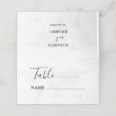 目的地の旅行テーマ結婚のテーブル プレイスカード (外部開封)