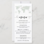 目的地の旅行テーマ結婚のワールドマップメニュー (正面)