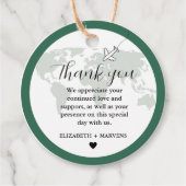 目的地の旅行テーマ結婚の歓迎の推測バッグ フェイバータグ (正面)