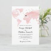 目的地の旅行結婚式招待状 招待状 (スタンド正面)