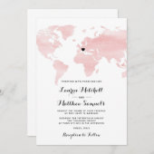 目的地の旅行結婚式招待状 招待状 (正面/裏面)