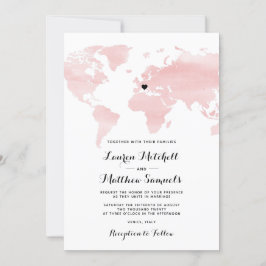 目的地の旅行結婚式招待状 招待状