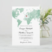 目的地の旅行結婚式招待状 招待状 (スタンド正面)