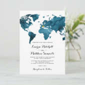 目的地の旅行結婚式招待状 招待状 (スタンド正面)