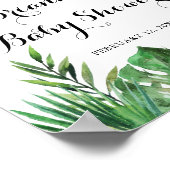 目的地の熱帯の緑の赤ちゃんシャワーへようこそ ポスター (角)