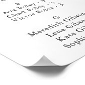 目的地の熱帯アルファベットの座席表 ポスター (角)