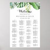 目的地の熱帯アルファベットの座席表 ポスター (正面)