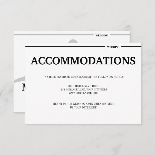 目的地の熱帯ビーチ結婚式情報 エンクロージャーカード (正面/裏面)