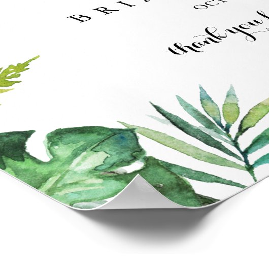 目的地の熱帯リハーサルのディナーウェルカムサイン ポスター (角)