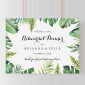 目的地の熱帯リハーサルのディナーウェルカムサイン ポスター