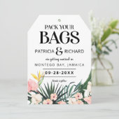 目的地の熱帯結婚式の日付を保存 (スタンド正面)