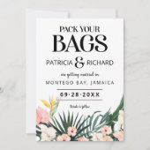 目的地の熱帯結婚式の日付を保存 (正面)