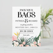 目的地の熱帯結婚式の日付を保存 (スタンド正面)