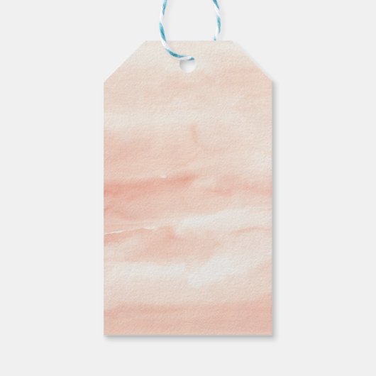 目的地の熱帯結婚式の日付を保存 ギフトタグ (裏面)