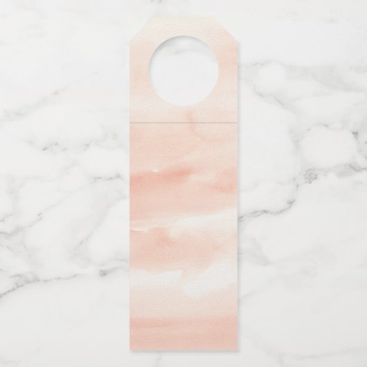 目的地の熱帯結婚式の日付を保存 ボトルネックタグ (裏面)