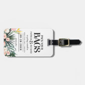 目的地の熱帯結婚式の日付を保存 ラゲッジタグ (正面横)