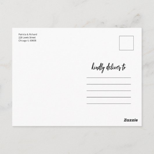 目的地の結婚式で我々を満たす日付を保存 ポストカード (裏面)