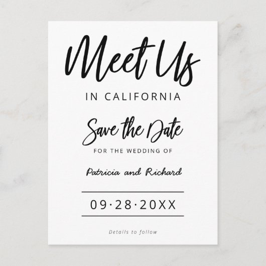 目的地の結婚式で我々を満たす日付を保存 ポストカード (正面)