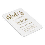 目的地の結婚式で我々を満たす日付を保存 マグネット (右側)