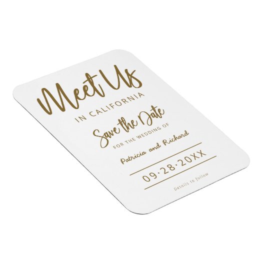 目的地の結婚式で我々を満たす日付を保存 マグネット (右側)