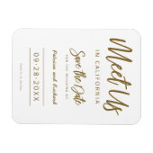 目的地の結婚式で我々を満たす日付を保存 マグネット (横)