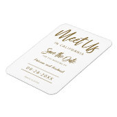 目的地の結婚式で我々を満たす日付を保存 マグネット (左側)