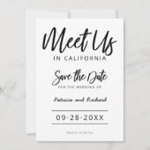 目的地の結婚式で我々を満たす日付を保存 招待状 (正面)