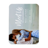 目的地の結婚式で私たちを満たす日付写真を保存 マグネット (縦)