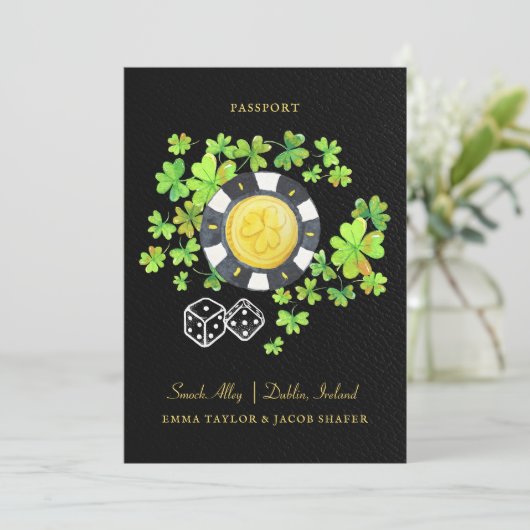 目的地の結婚式のパスポート日付を保存 | Irish セーブザデート (スタンド正面)