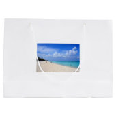 目的地の結婚式の大規模な抱き枕 ラージペーパーバッグ (裏面)