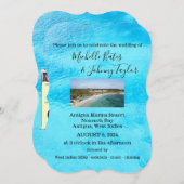目的地の結婚式の招待状 – Antigua (正面/裏面)