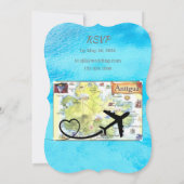 目的地の結婚式の招待状 – Antigua (裏面)